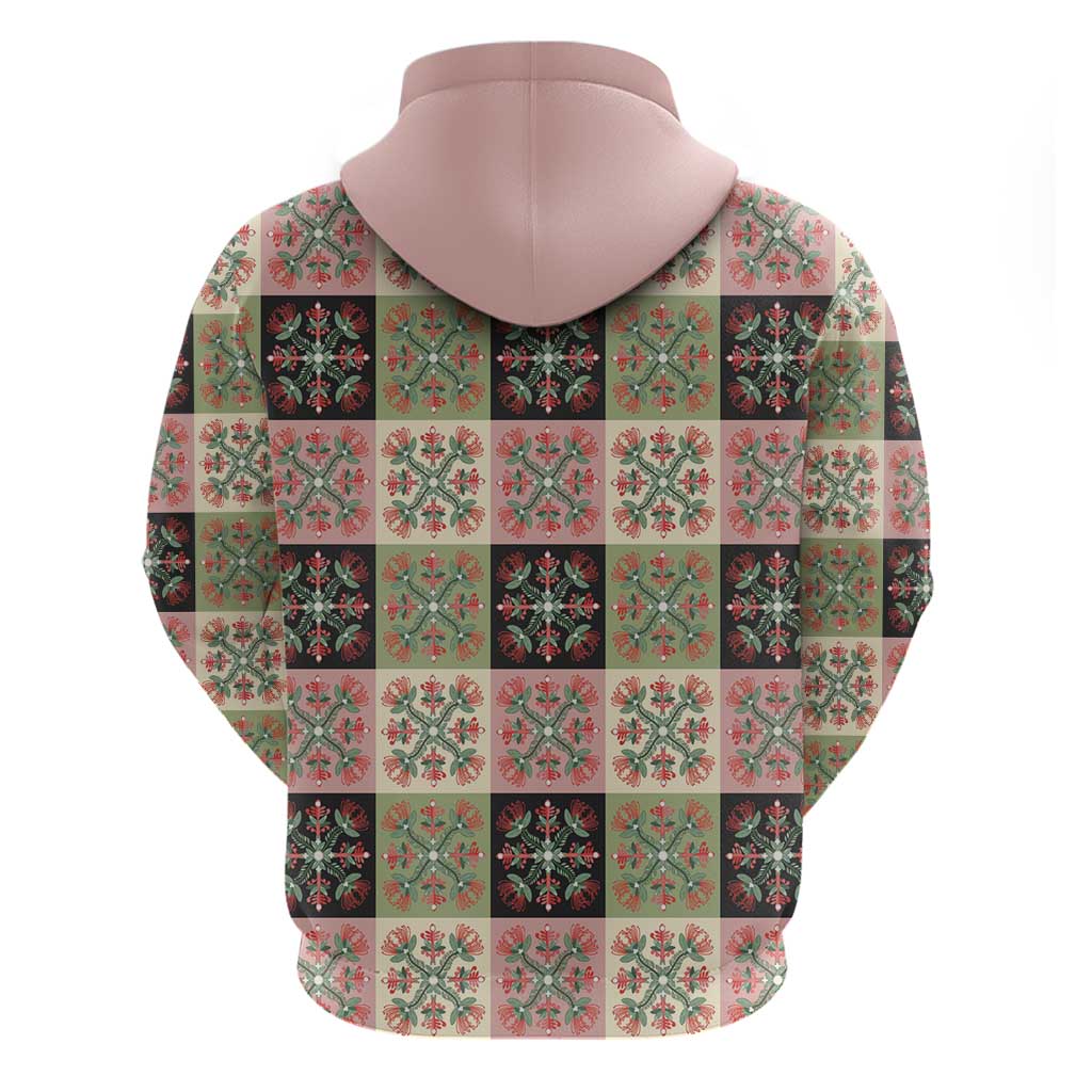 Seamless Pattern Pikake Lei Zip Hoodie Floral Squares Pikake - Polynesian Pride