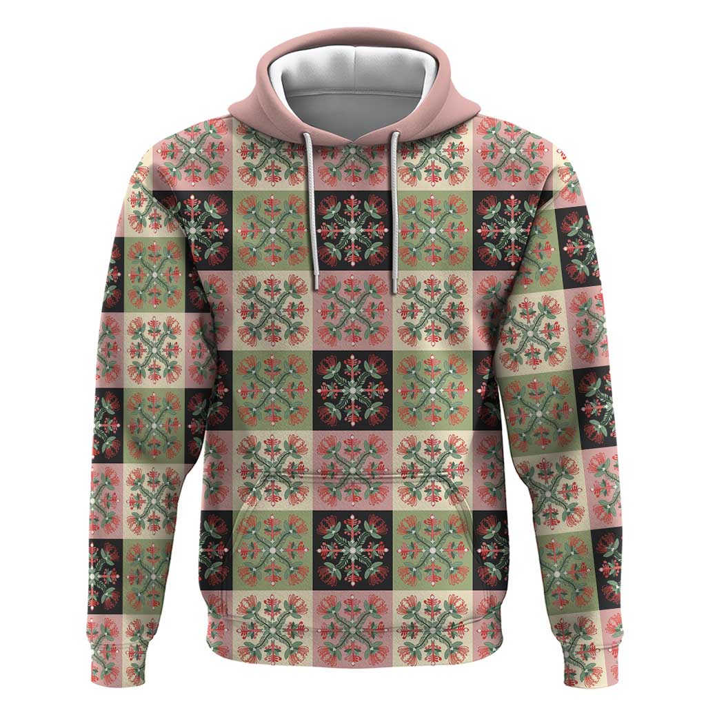 Seamless Pattern Pikake Lei Zip Hoodie Floral Squares Pikake - Polynesian Pride