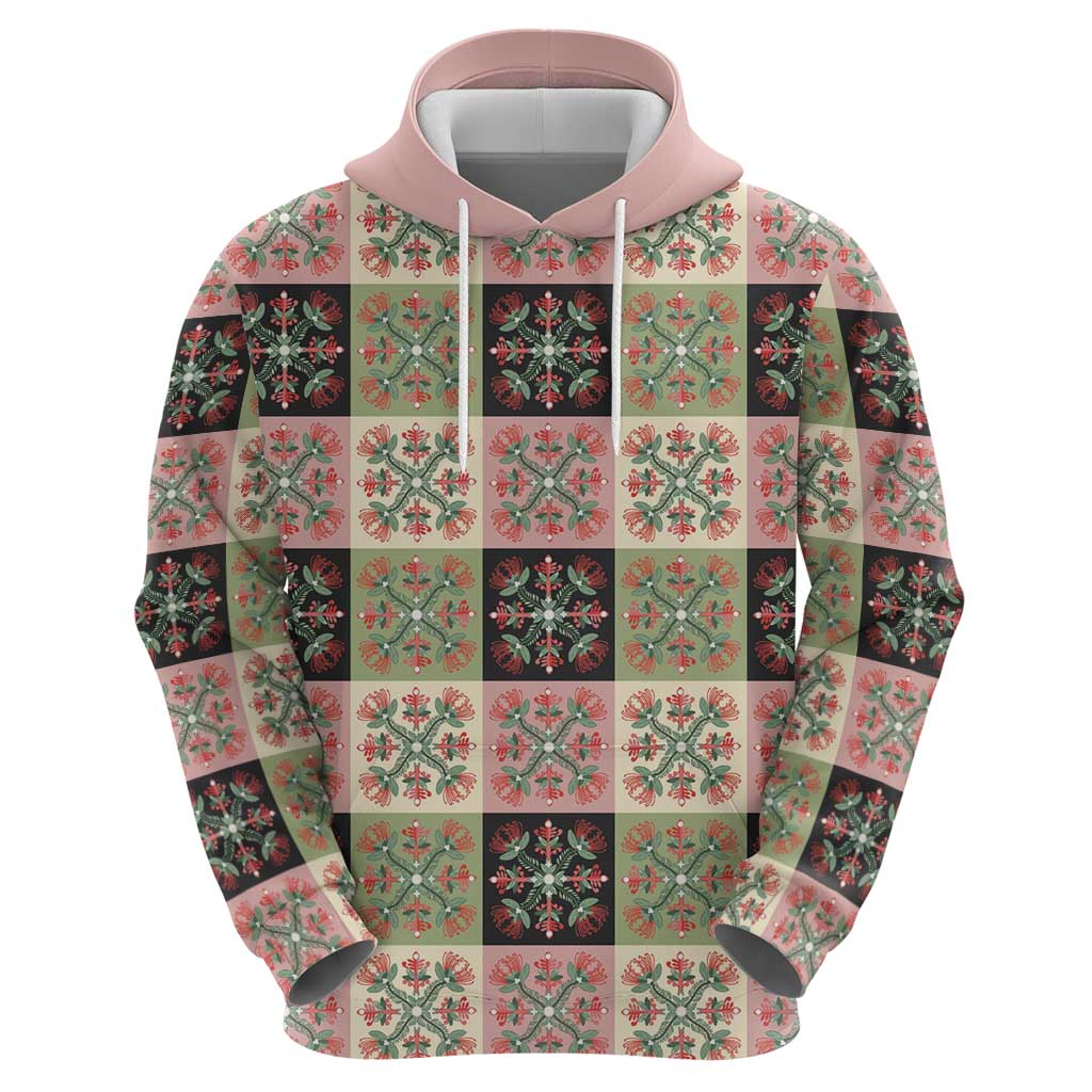 Seamless Pattern Pikake Lei Zip Hoodie Floral Squares Pikake - Polynesian Pride