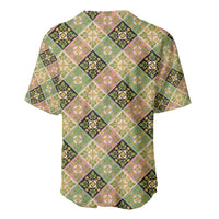 Seamless Pattern Puakenikeni and Kalo Baseball Jersey - Polynesian Pride