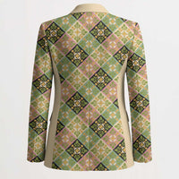Seamless Pattern Puakenikeni and Kalo Blazer - Polynesian Pride