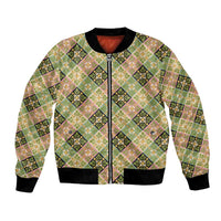 Seamless Pattern Puakenikeni and Kalo Bomber Jacket - Polynesian Pride