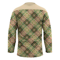 Seamless Pattern Puakenikeni and Kalo Hockey Jersey - Polynesian Pride