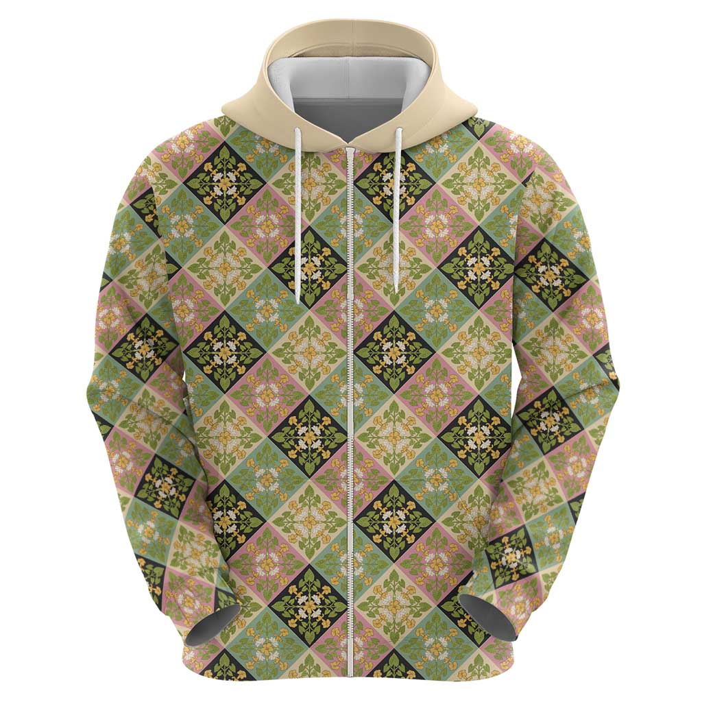 Seamless Pattern Puakenikeni and Kalo Hoodie - Polynesian Pride
