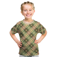 Seamless Pattern Puakenikeni and Kalo Kid T Shirt - Polynesian Pride