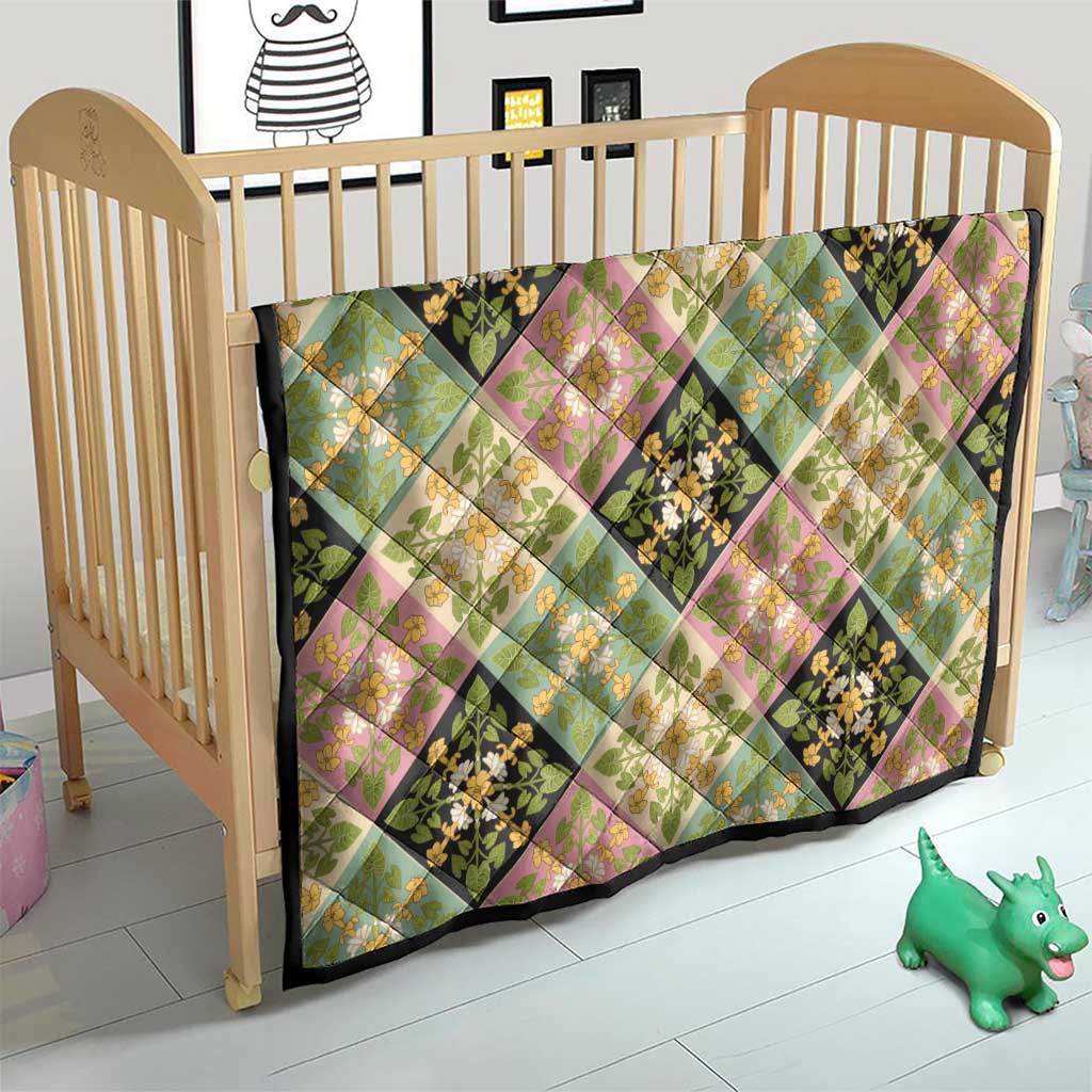 Seamless Pattern Puakenikeni and Kalo Quilt LT9 - Polynesian Pride