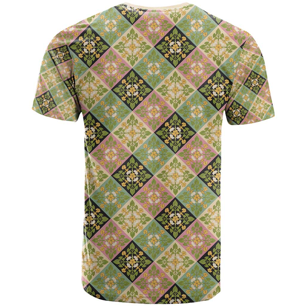 Seamless Pattern Puakenikeni and Kalo T Shirt - Polynesian Pride