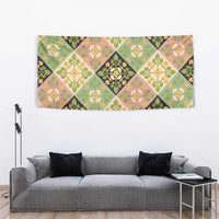 Seamless Pattern Puakenikeni and Kalo Tapestry LT9 - Polynesian Pride