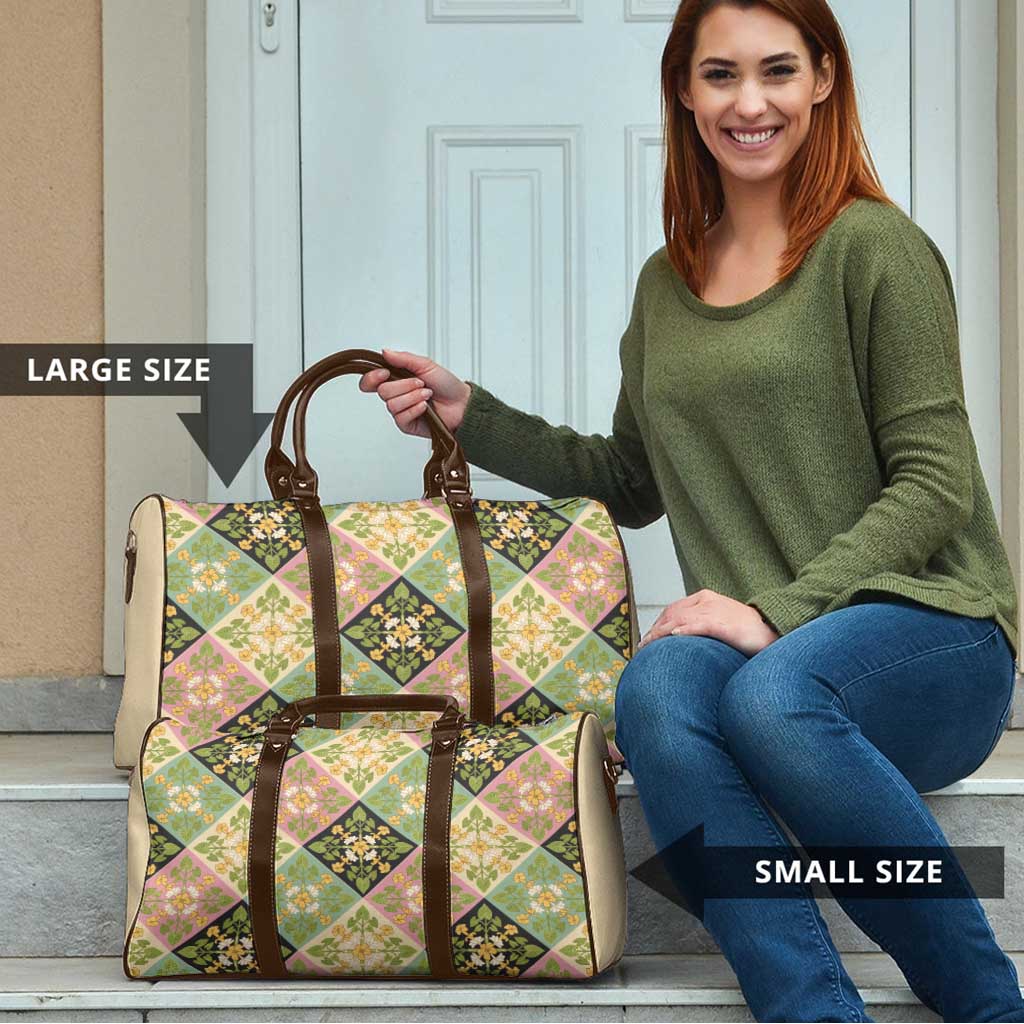 Seamless Pattern Puakenikeni and Kalo Travel Bag - Polynesian Pride