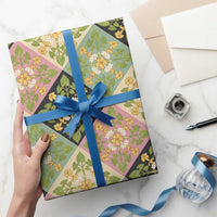 Seamless Pattern Puakenikeni and Kalo Wrapping Paper - Polynesian Pride