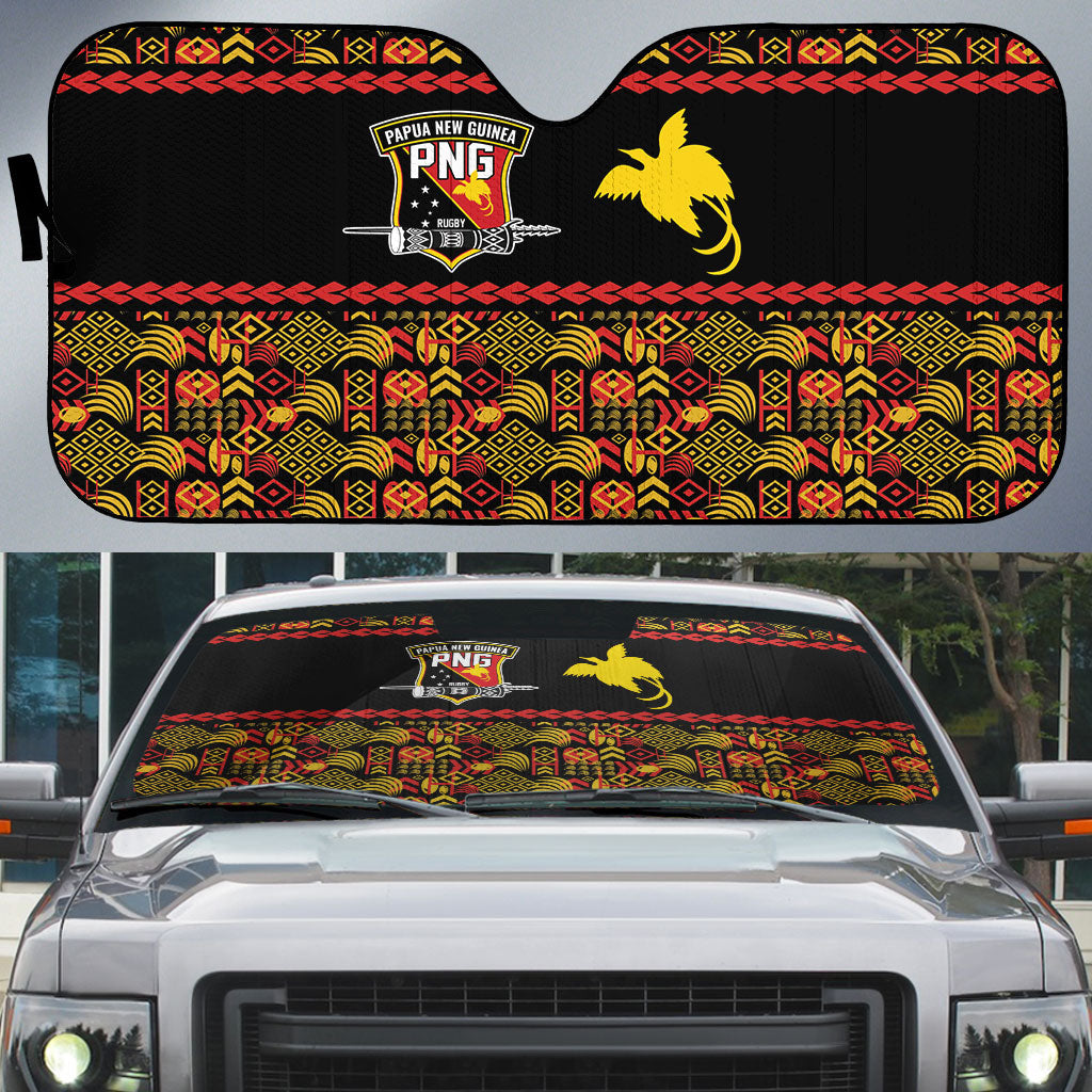 Papua New Guinea Kumuls Auto Sun Shade Bird of Paradise Black Version