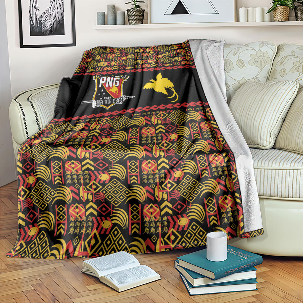 Papua New Guinea Kumuls Blanket Bird of Paradise Black Version LT9 Black - Polynesian Pride