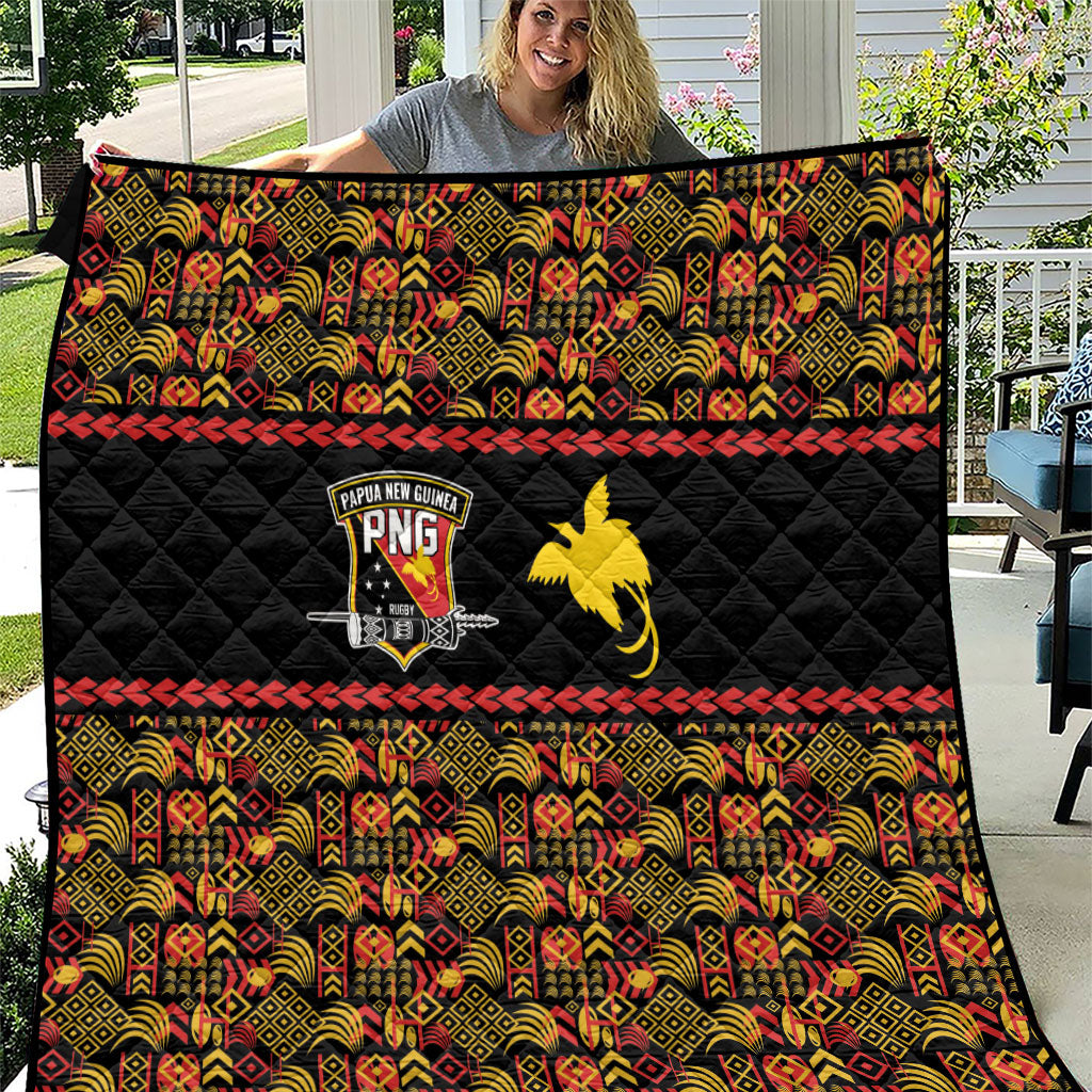Papua New Guinea Kumuls Quilt Bird of Paradise Black Version