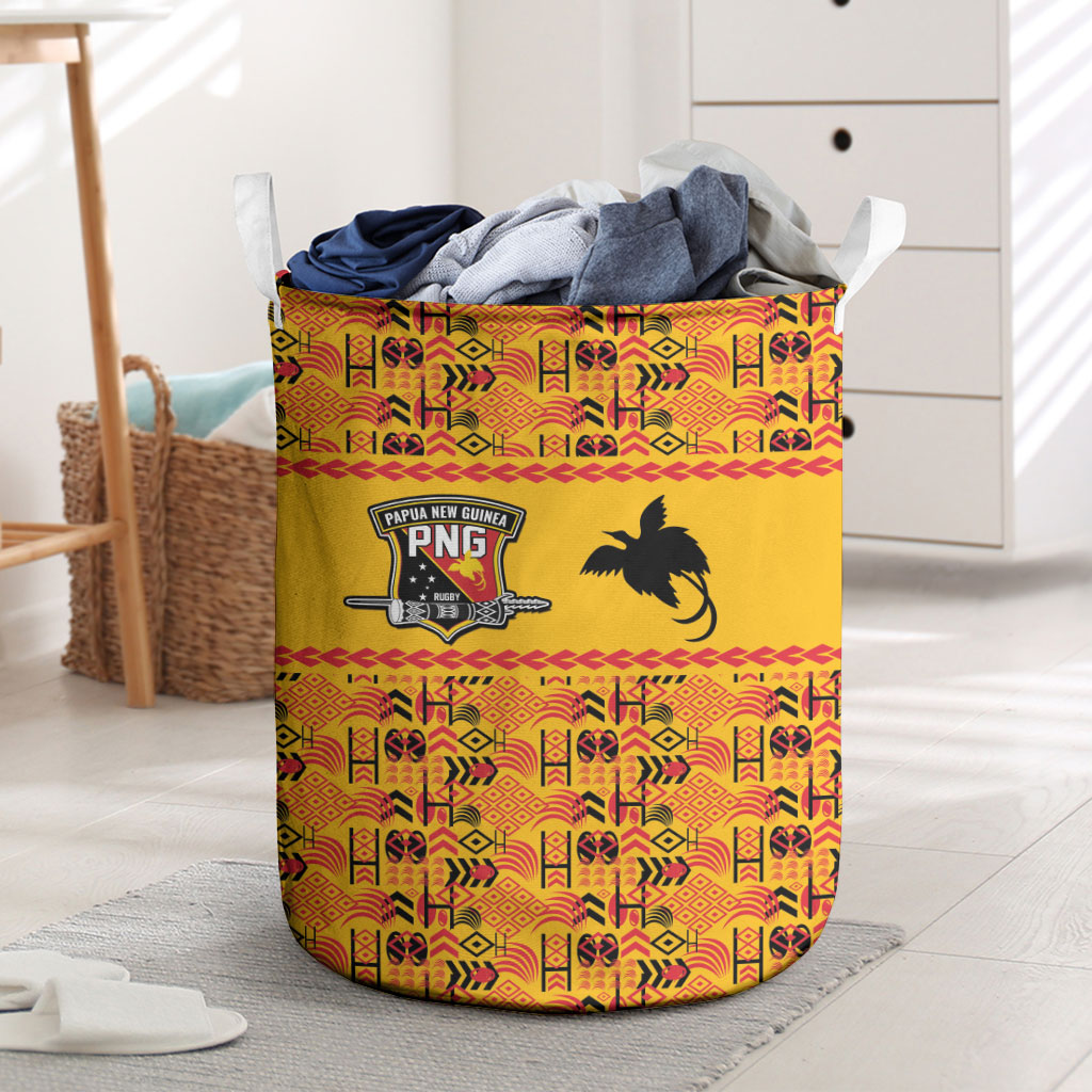 Papua New Guinea Kumuls Laundry Basket Bird of Paradise Gold Version