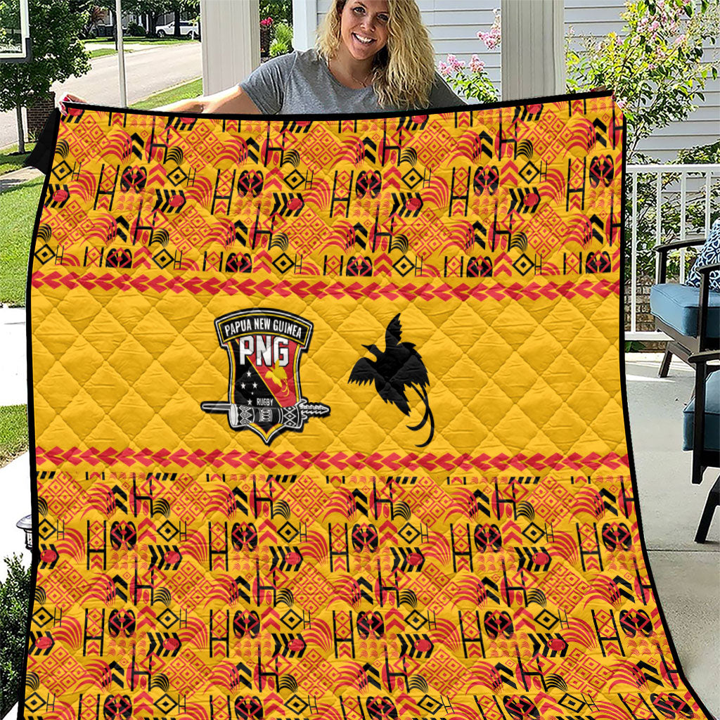 Papua New Guinea Kumuls Quilt Bird of Paradise Gold Version