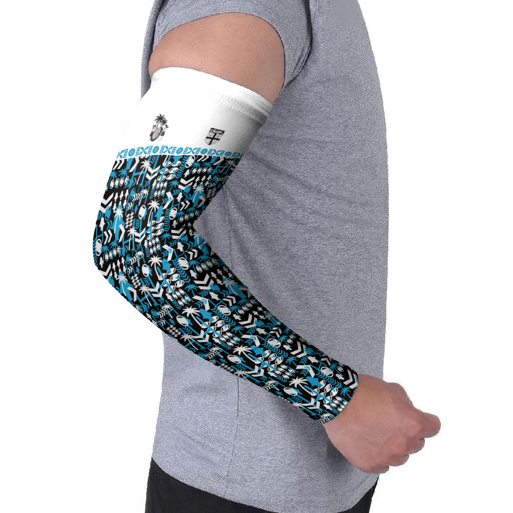 Fiji Bati Arm Sleeves Bati Island Warrior Geometry LT9 - Polynesian Pride