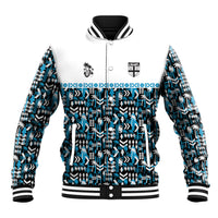 Fiji Bati Baseball Jacket Bati Island Warrior Geometry LT9 Unisex Blue - Polynesian Pride
