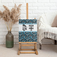 Fiji Bati Canvas Wall Art Bati Island Warrior Geometry LT9 - Polynesian Pride