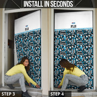 Fiji Bati Door Cover Bati Island Warrior Geometry LT9 - Polynesian Pride