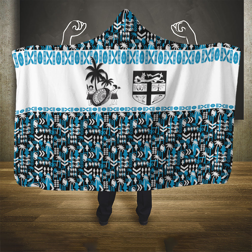 Fiji Bati Hooded Blanket Bati Island Warrior Geometry LT9 - Polynesian Pride