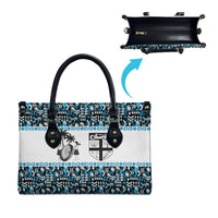 Fiji Bati Leather Bag Bati Island Warrior Geometry LT9 - Polynesian Pride
