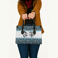 Fiji Bati Leather Bag Bati Island Warrior Geometry LT9 - Polynesian Pride
