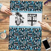 Fiji Bati Puzzle Bati Island Warrior Geometry LT9 Blue - Polynesian Pride