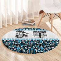Fiji Bati Round Carpet Bati Island Warrior Geometry LT9 - Polynesian Pride