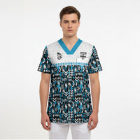 Fiji Bati Scrub Top Bati Island Warrior Geometry LT9 - Polynesian Pride