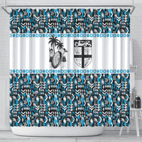 Fiji Bati Shower Curtain Bati Island Warrior Geometry LT9 - Polynesian Pride