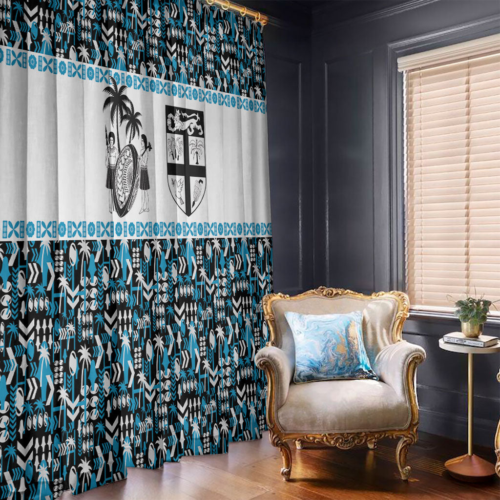Fiji Bati Window Curtain Bati Island Warrior Geometry LT9 - Polynesian Pride