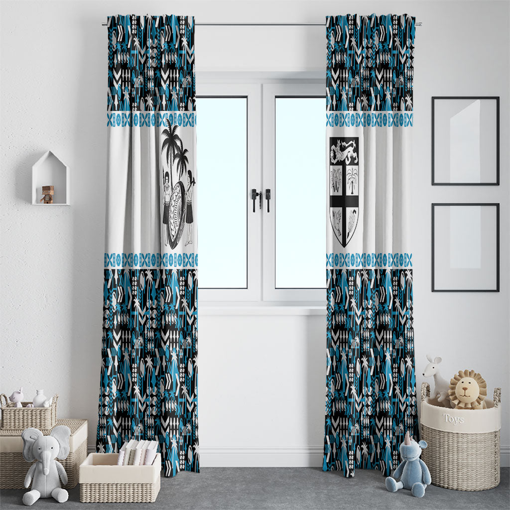 Fiji Bati Window Curtain Bati Island Warrior Geometry LT9 - Polynesian Pride