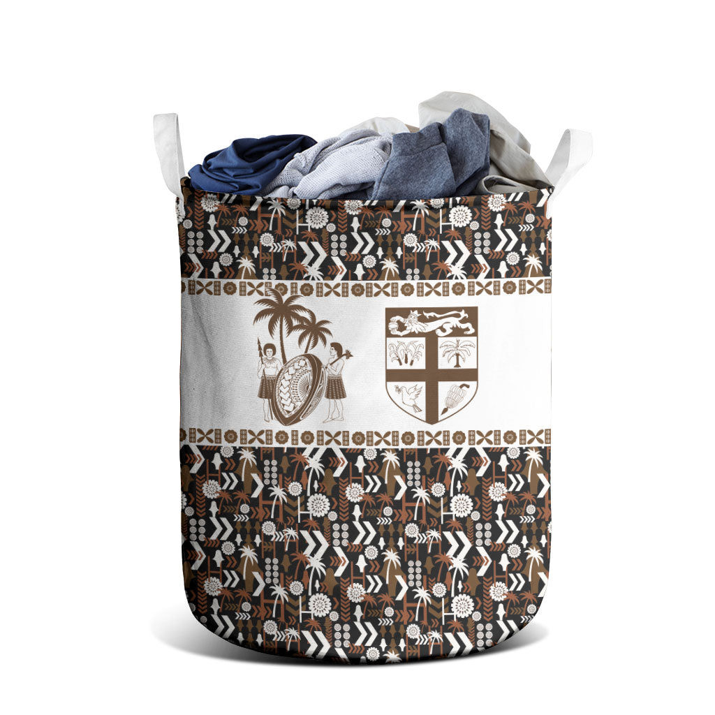 Fiji Bati Laundry Basket Masi-inspired Tapa Pattern LT9 - Polynesian Pride