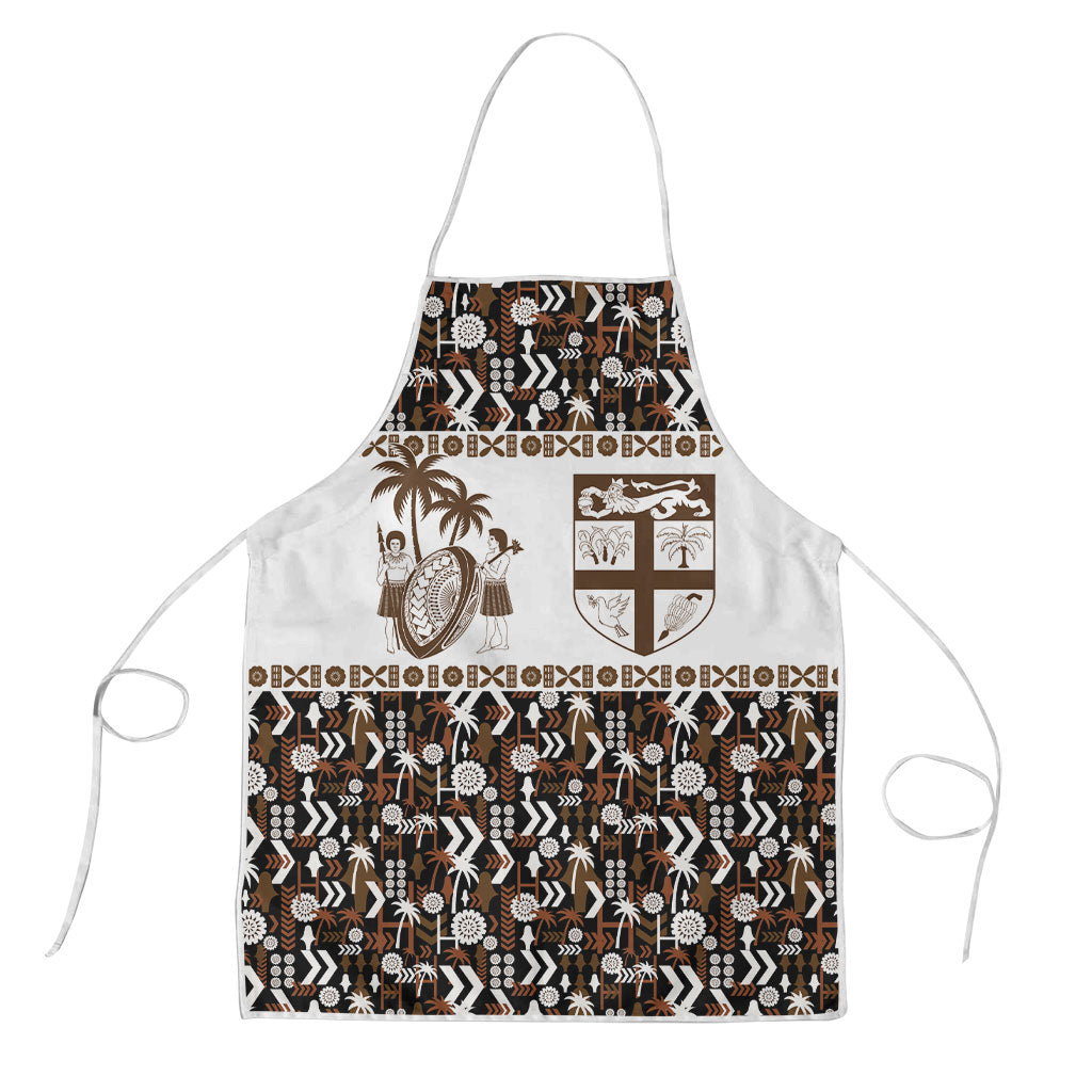 Fiji Bati Apron Masi-inspired Tapa Pattern LT9 Brown - Polynesian Pride
