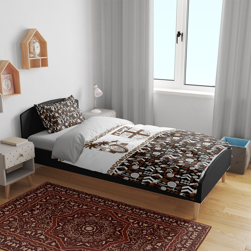 Fiji Bati Bedding Set Masi-inspired Tapa Pattern