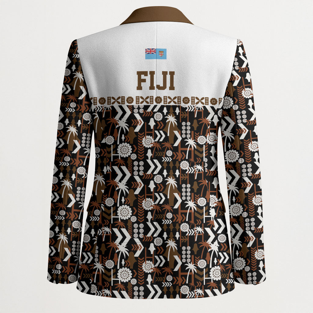 Fiji Bati Blazer Masi-inspired Tapa Pattern
