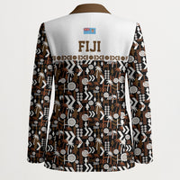 Fiji Bati Blazer Masi-inspired Tapa Pattern