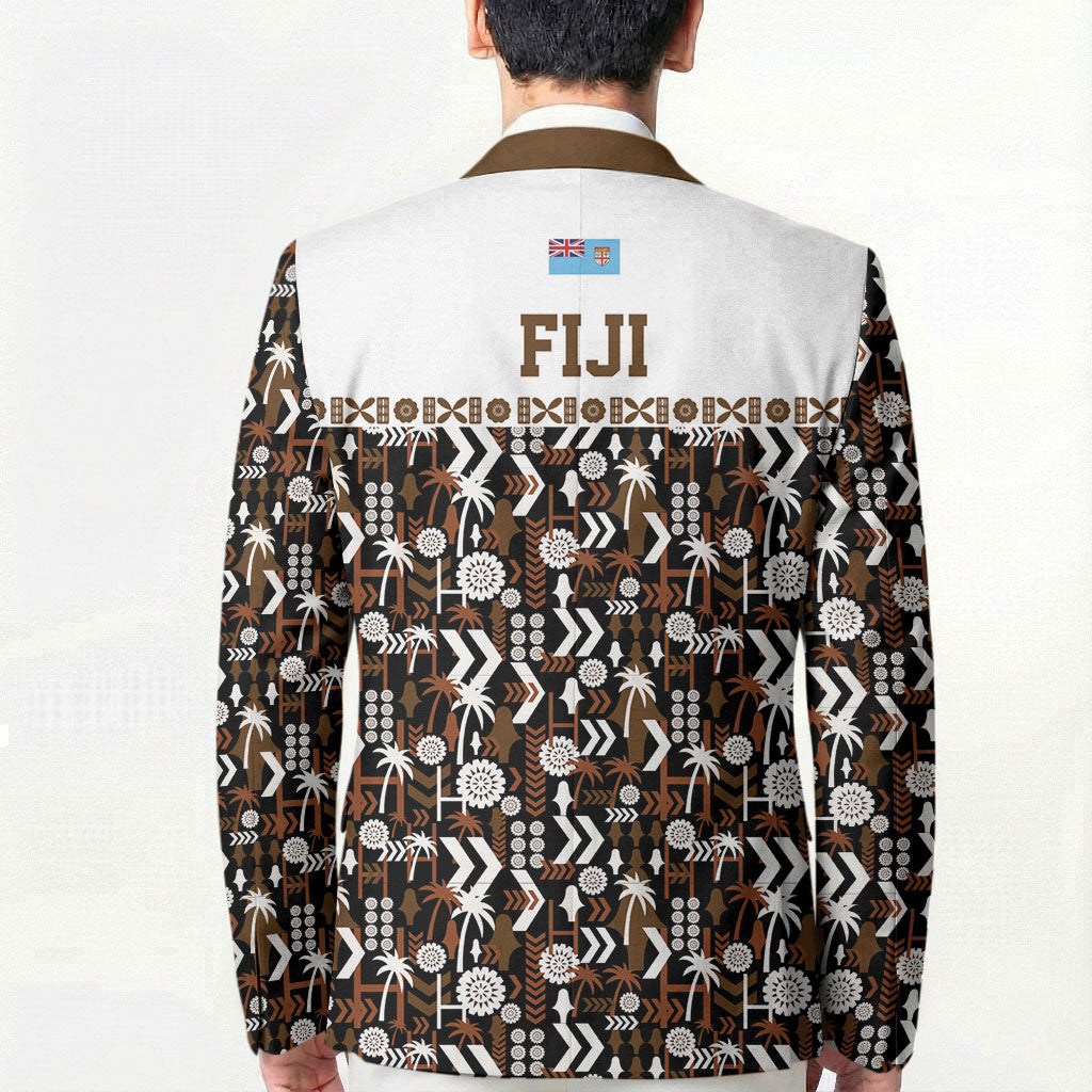 Fiji Bati Blazer Masi-inspired Tapa Pattern