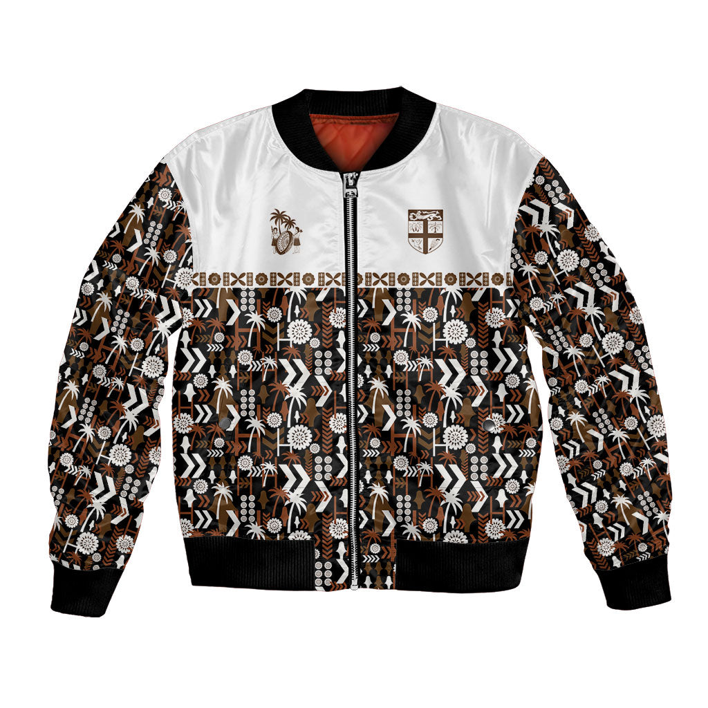 Fiji Bati Bomber Jacket Masi-inspired Tapa Pattern