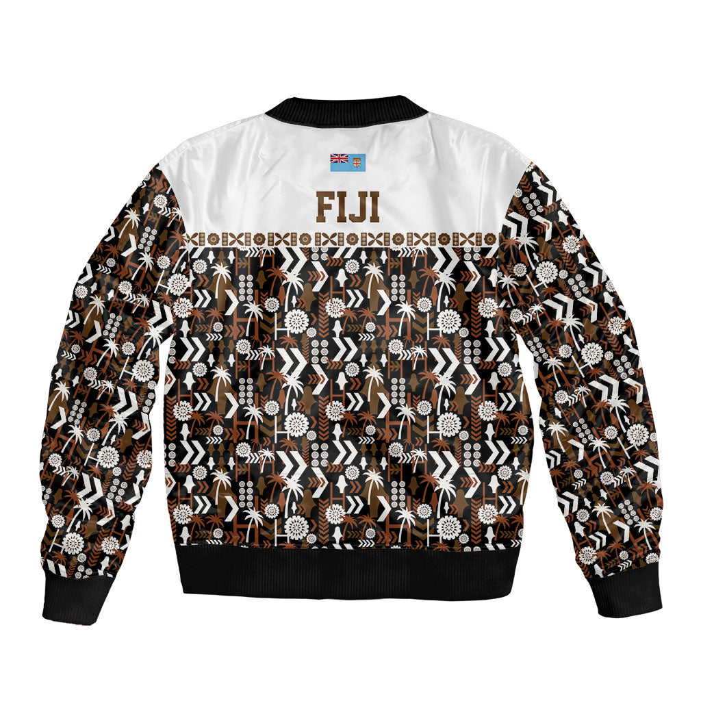 Fiji Bati Bomber Jacket Masi-inspired Tapa Pattern