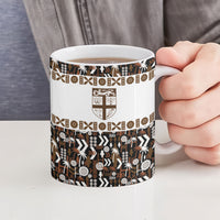 Fiji Bati Ceramic Mug Masi-inspired Tapa Pattern LT9 - Polynesian Pride