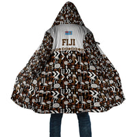 Fiji Bati Cloak Masi-inspired Tapa Pattern LT9 Unisex Brown - Polynesian Pride