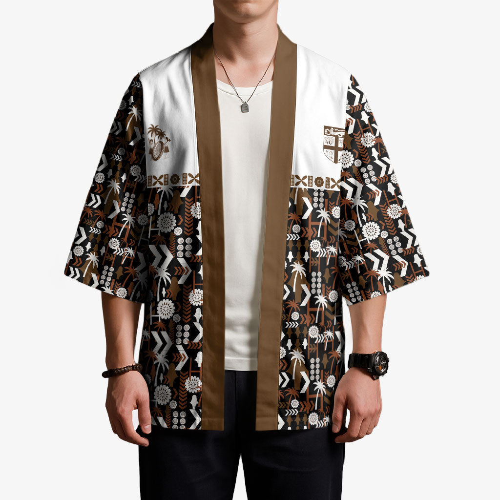 Fiji Bati Kimono Masi-inspired Tapa Pattern LT9 - Polynesian Pride
