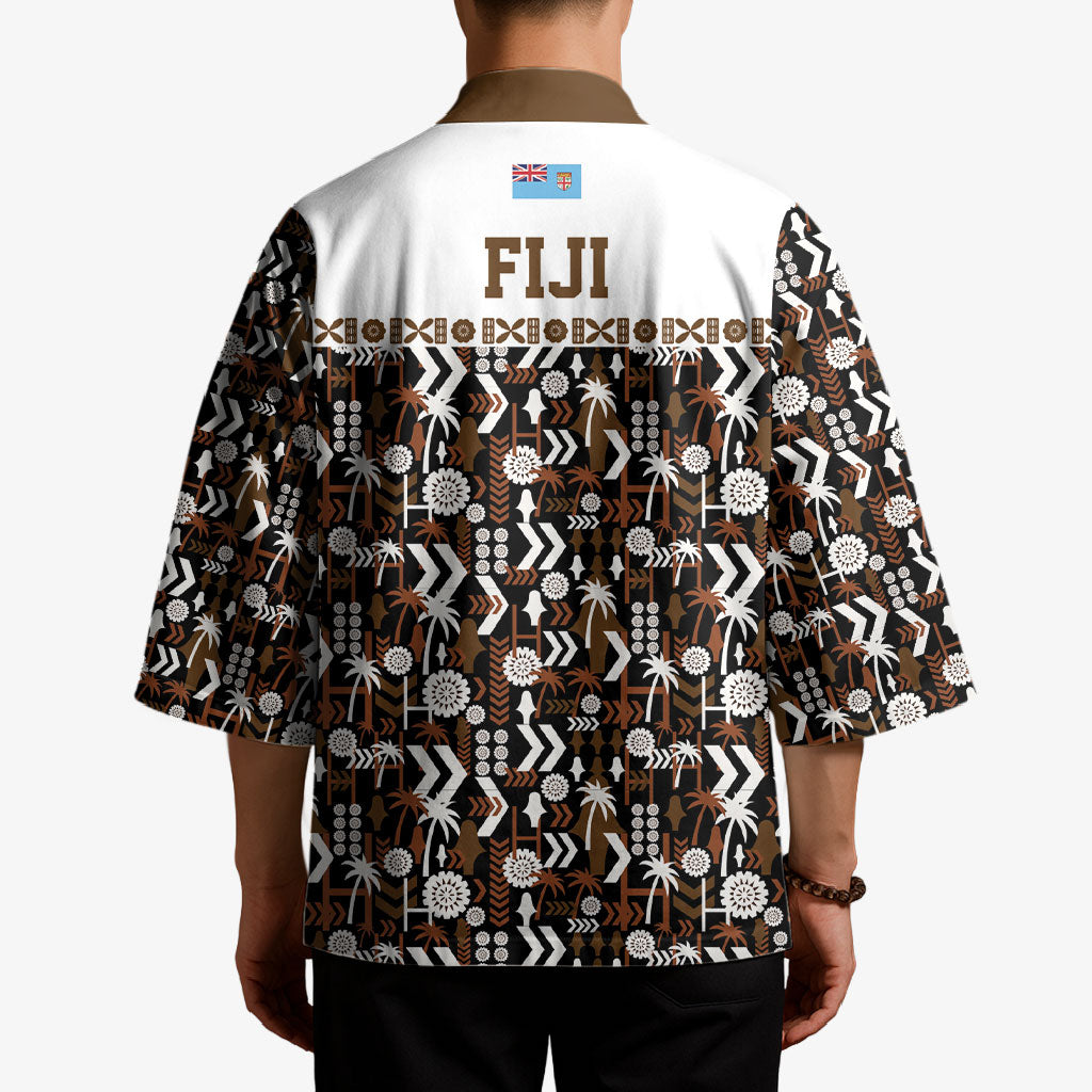 Fiji Bati Kimono Masi-inspired Tapa Pattern LT9 - Polynesian Pride