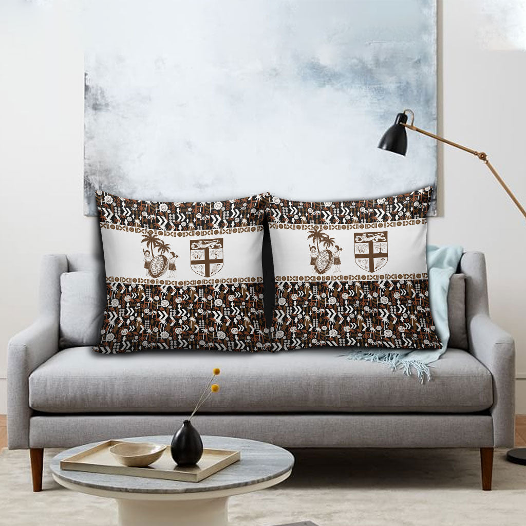 Fiji Bati Pillow Cover Masi-inspired Tapa Pattern LT9 - Polynesian Pride
