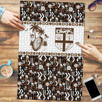 Fiji Bati Puzzle Masi-inspired Tapa Pattern LT9 Brown - Polynesian Pride