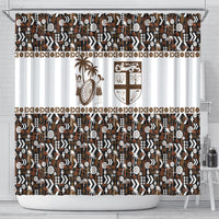 Fiji Bati Shower Curtain Masi-inspired Tapa Pattern LT9 - Polynesian Pride
