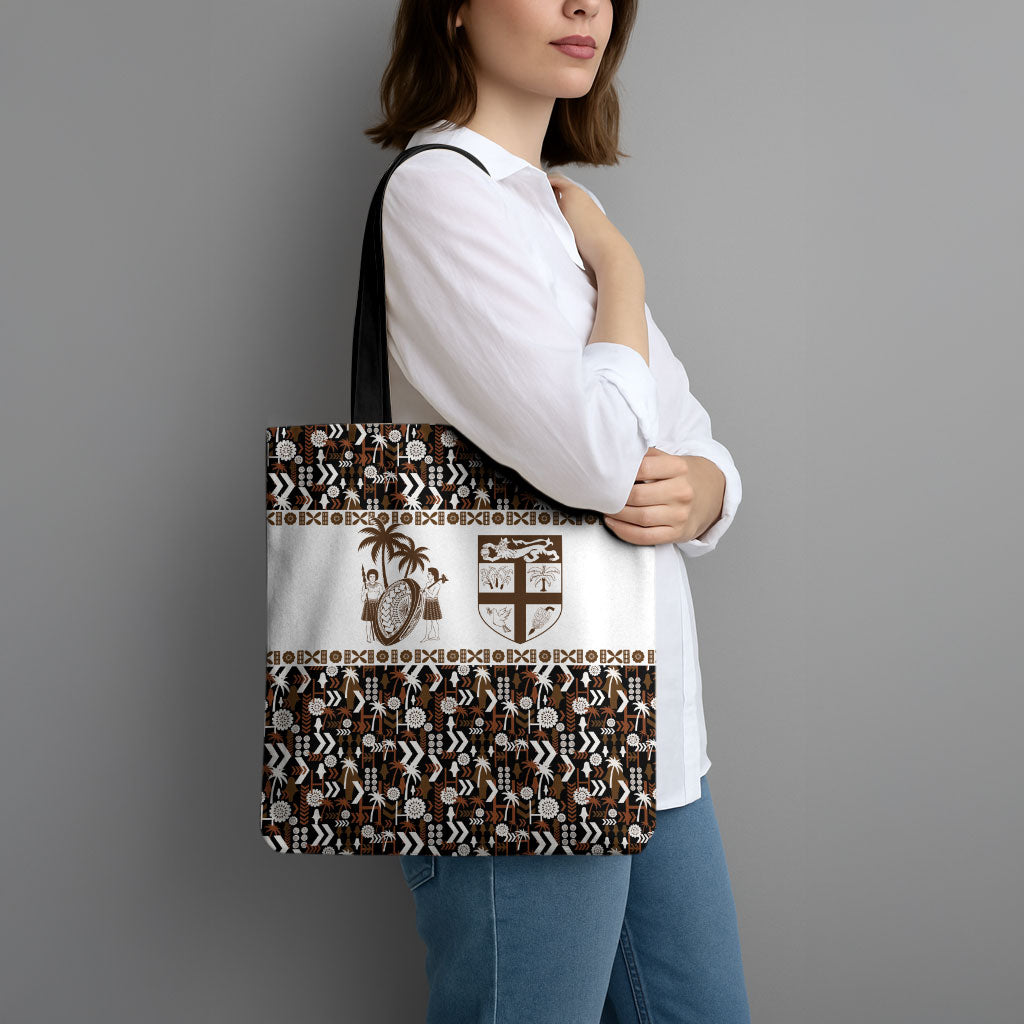 Fiji Bati Tote Bag Masi-inspired Tapa Pattern