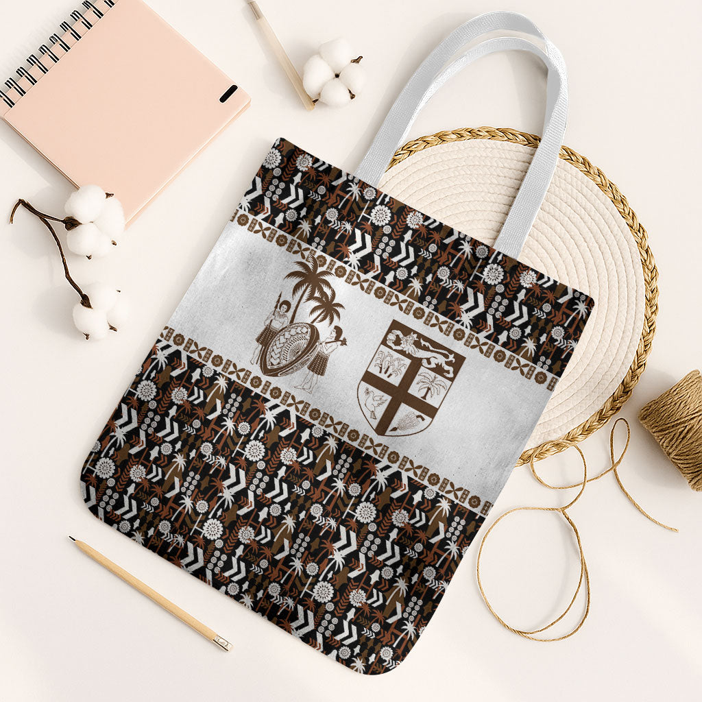 Fiji Bati Tote Bag Masi-inspired Tapa Pattern