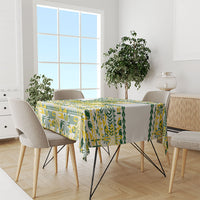 Cook Islands Island Floral Tablecloth White Traditional Kuki's Geometric Pattern LT9 - Polynesian Pride